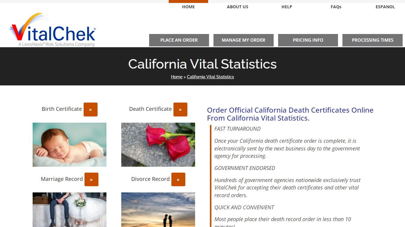 California (CA) Death Certificates | Order Records - VitalChek